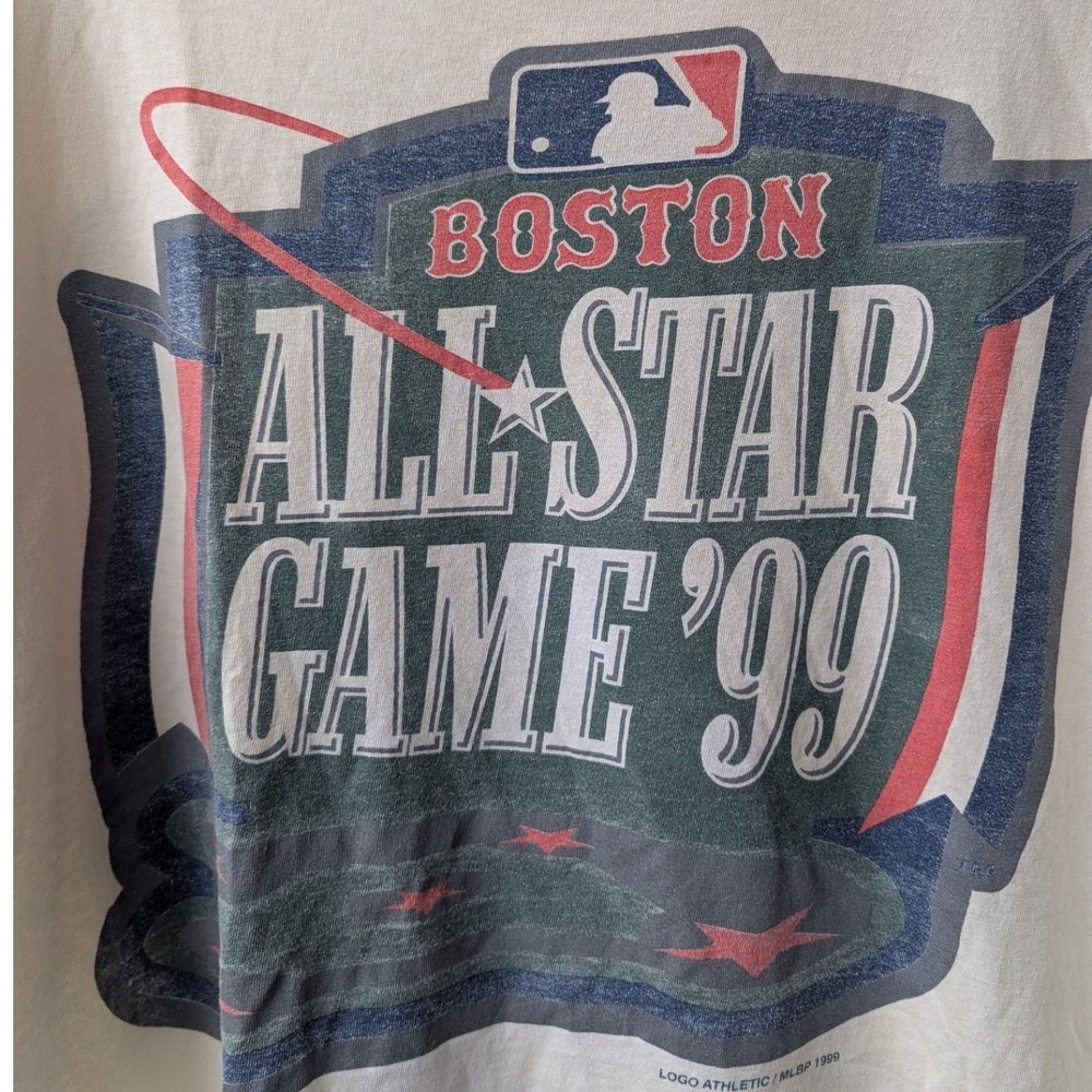 Vtg 1999 Logo 7 MLB All Star Game 99 Boston Graphic T-Shirt Fenway XL *READ